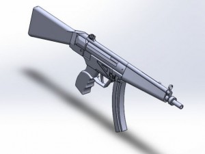 mp5 submachine rifle Modelo 3D