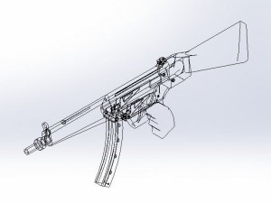 mp5 submachine rifle Modelo 3D