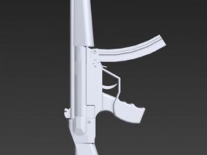 mp5 submachine rifle Modelo 3D