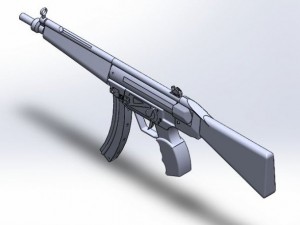 mp5 submachine rifle Modelo 3D
