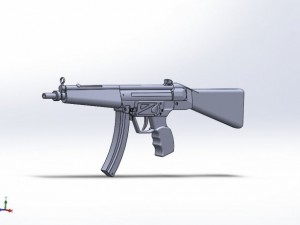 mp5 submachine rifle Modelo 3D