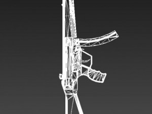 mp5 submachine rifle Modelo 3D