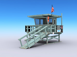 lifeguard station - low poly 3D Models