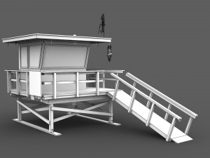 lifeguard station - low poly Model 3D
