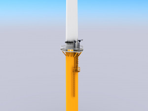 wind turbine - low poly 3Dモデル