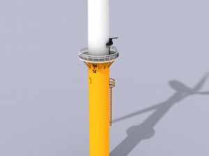 wind turbine - low poly 3Dモデル