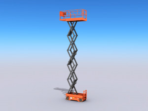 scissor lift platform - low poly 3D Model