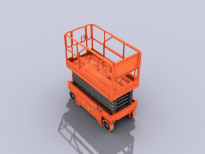 scissor lift platform - low poly 3D Model