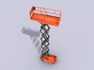 scissor lift platform - low poly 3D Model