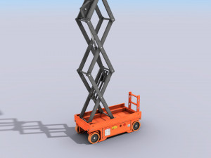 scissor lift platform - low poly 3D Model