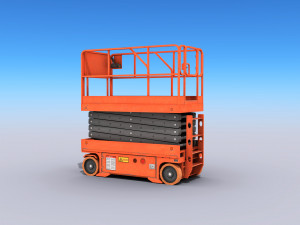 scissor lift platform - low poly 3D Model