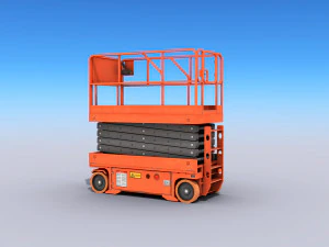 シザーリフトプラットフォーム - 低ポリゴン 3Dモデル