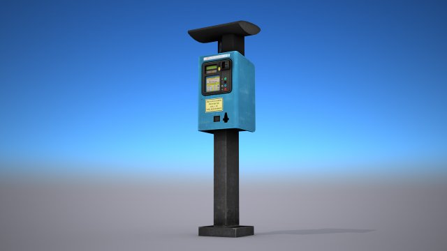 parking meter - low poly 3Dモデル .c4d .max .obj .3ds .fbx .stl .blend 