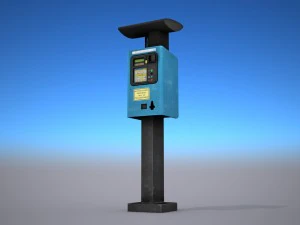 parking meter - low poly 3D Model