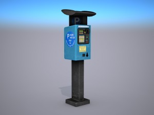 parking meter - low poly 3Dモデル