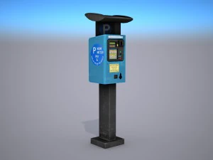 parking meter - low poly 3D Model