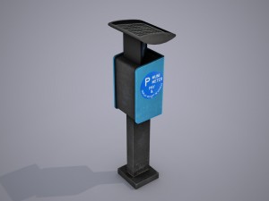 parking meter - low poly 3Dモデル