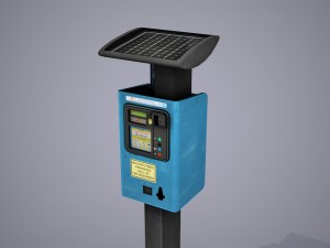 parking meter - low poly 3Dモデル