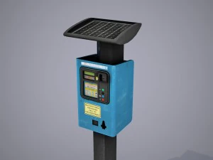 parking meter - low poly 3D Model