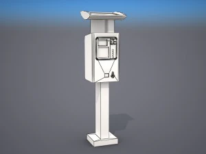 parking meter - low poly 3D Model