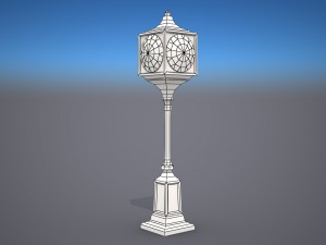 street clock - low poly Modelo 3D