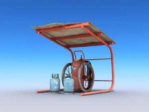 fire extinguisher - low poly 3D Model