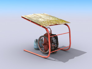 fire extinguisher - low poly 3D Model