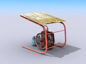 fire extinguisher - low poly 3D Model