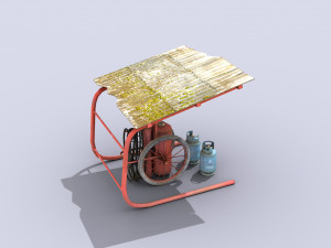 fire extinguisher - low poly 3D Model