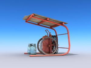 fire extinguisher - low poly 3D Model