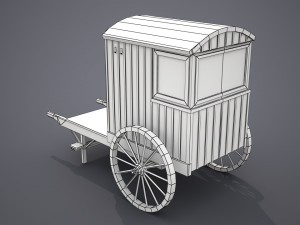 lifeguard station on wheels - low poly 3Dモデル