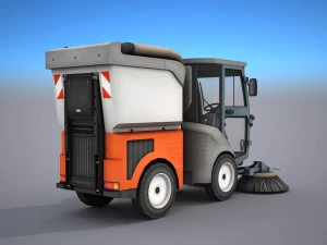 street sweeper - low poly 3D Model