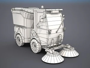street sweeper - low poly 3D Model