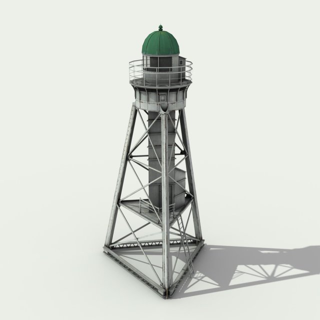 metal lighthouse - low poly Modèle 3D .c4d .max .obj .3ds .fbx .stl .blend 