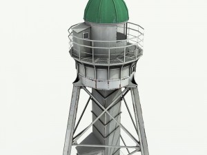 metal lighthouse - low poly Modèle 3D