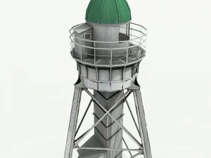 metal lighthouse - low poly 3D Model