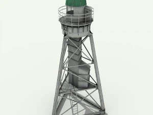 metal lighthouse - low poly 3D Model