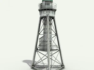 metal lighthouse - low poly 3D Model