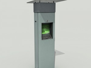 multimedia kiosk - low poly 3D Model