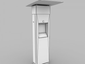 multimedia kiosk - low poly 3D Model