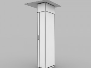 multimedia kiosk - low poly 3D Model