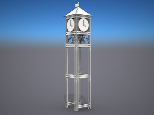 street clock - low poly 3Dモデル