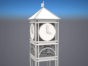 street clock - low poly 3D Model
