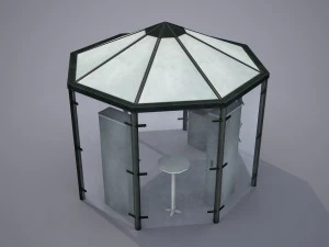 multimedia kiosk - low poly 3D Model