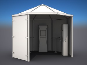 multimedia kiosk - low poly 3D Model