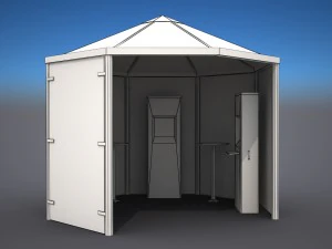 multimedia kiosk - low poly 3D Model