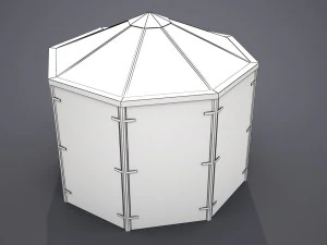 multimedia kiosk - low poly 3D Model