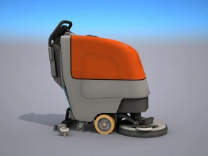 walk behind scrubber drier - low poly 3D Model