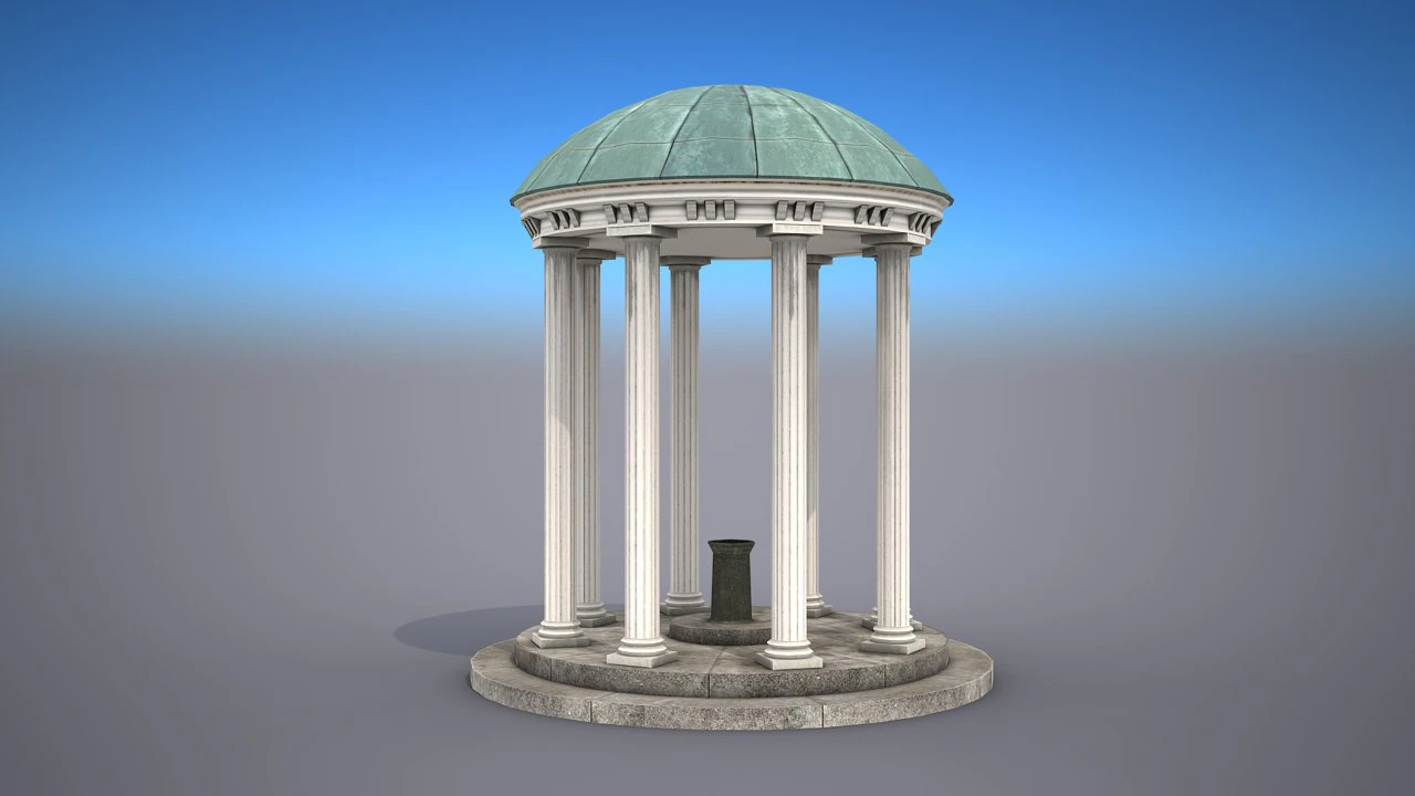 old well - low poly 3D Model .c4d .max .obj .3ds .fbx .stl .blend 