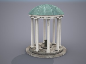 old well - low poly 3D 모델